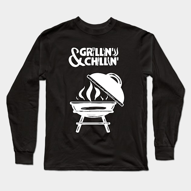 Grilling & Chillin Bbq season Long Sleeve T-Shirt by Fun Planet